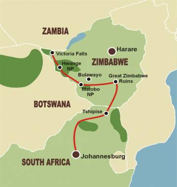 Simbabwe Urlaub mit Viktoriafällen und Nationalparks