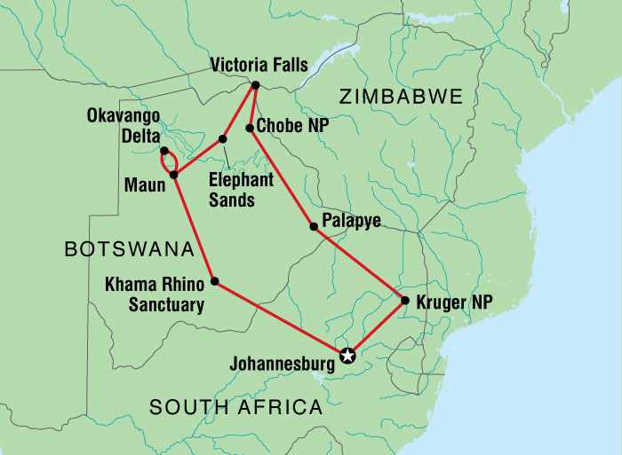 Afrika Camping Safari durch Südafrika, Botswana zu den Viktoriafällen zwischen Sambia und Simbabwe Afrika Camping Safari durch Südafrika, Botswana zu den Viktoriafällen zwischen Sambia und Simbabwe