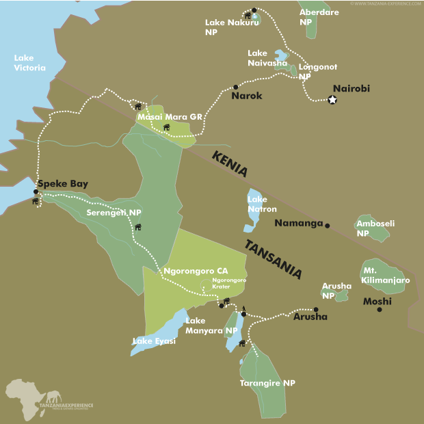 Ostafrika im Doppelpack: Tansania und Kenia Lodge Safari