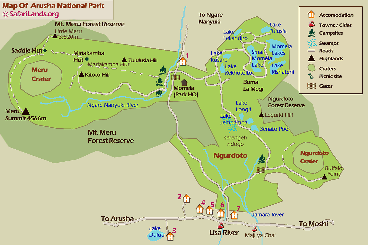 Afrika Safari in Tansania - Arusha Nationalpark