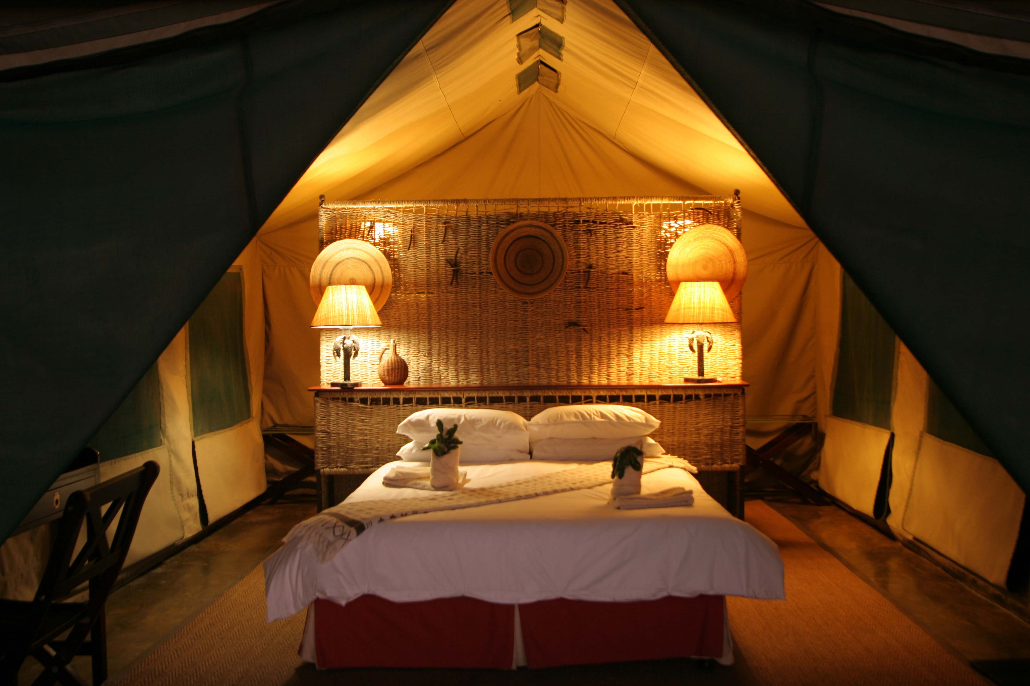 Luxus Zelt Camp im Okavango Delta von Botswana