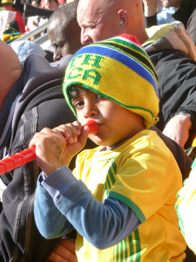 Fußball-Fan-Kultur in Südafrika: Stefans Foto eines Vuvuzela-Bläsers